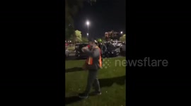 US: Activists held a noise demonstration outside the fundraiser of the Jewish Federation in Audubon Park, New Orleans