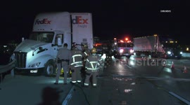 US, Los Angeles: Rancho Cucamonga Driver Flees After Hitting FedEx Truck on Interstate 15 South