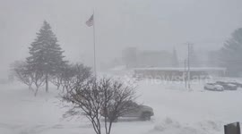 Whiteout Conditions: Heavy Lake-Effect Snow Blankets Hancock, Michigan