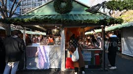US: People Shop At Holiday Market In Union Square NYC
