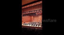 North Macedonia: In Skopje, the capital of Macedonia, Lebanon Baalbaki performs a concert full of melodies of hope