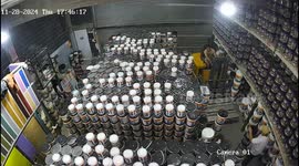 Shelves shake causing buckets to fall in Merlo, Argentina