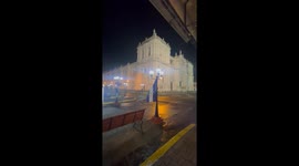 Lightning Strikes Leon Cathedral