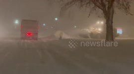 US: Buffalo Crews “Load and Haul” Snow in Overnight Operations