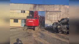 Italy: Shipyard Blaze in Cervignano Del Friuli: Firefighters Battle Collapsed Structure