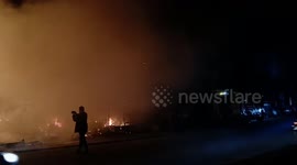 Transformer explosion triggers massive fire, leaving community in panic