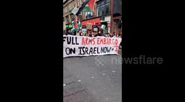 UK: Hundreds of protesters took to the streets of Manchester, UK, in solidarity with the people of Palestine