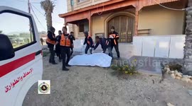 Gaza Civil Defense Retrieved Bodies Following Israeli strike on Rafah