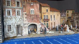 The nativity scene exhibited in Piazza Navona on the occasion of the Christmas period in Rome.