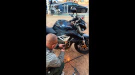 Modified motorcycle turns heads in China