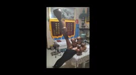 Eye-catching therapy: Oversized cupping cups used to remove dampness in China