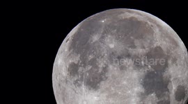 Stunning 4K footage of 2024 last full moon setting