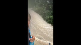 Raging floods swamp Thai Full Moon Party island