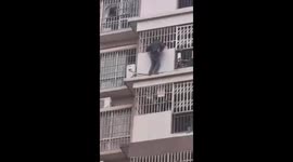 Passerby saves girl hanging from eighth-floor window in S China