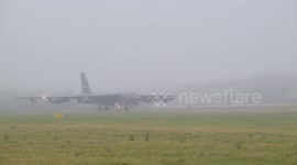 American B-52 bombers depart RAF Fairford after Europe mission