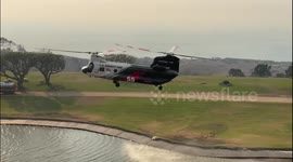 Chinook helicopters join battle to quell Franklin Fire in Malibu