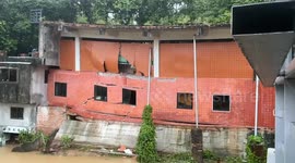 Buddhist temple collapses during floods in southern Thailand