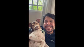 Dog's hilarious toothy grin leaves pet owner in stitches