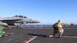 US: Fighter Jets Launch In Spectacular Display As USS Harry S. Truman Enters Central Command Region