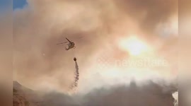 Spain: Aerial Crews Tackle Alberic Fire at DANA Waste Site in Valencia