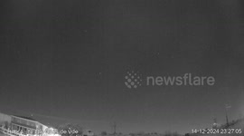 Super Geminid meteor illuminates night sky in Spain