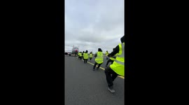 Ground staff join charity plane pull at Liverpool airport