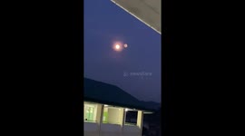 Two pink moons seen in night sky in the Philippines