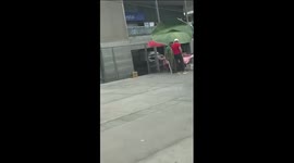 Street fight between two men in Antofagasta, Chile