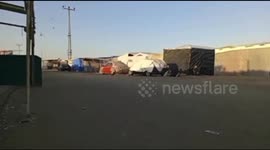 Palestine: Palestinian civilians take cover as Israeli forces target them with gunfire in the Al-Mawasi area, west of Rafah