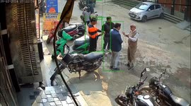 Driver crashes into pedestrians outside shops in India