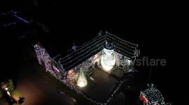 UK's 'most festive pub' includes wine-bottle snowman and 55,000 Christmas lights