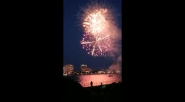 Canadian fireworks from the Michigan side