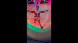 Clark Griswold Christmas Display! Simple! Funny! Motion lights