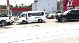 Vanuatu: Cars Line Up For Gas After Powerful Earthquake