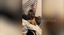 Toddler blind in one eye after falling over while learning to walk at nursery