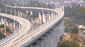 China: Yichang-Xingshan High-Speed Railway Under Construction in Yichang