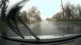 Close Call: Hydroplaning Almost Results in Two Vehicles Colliding With Eachother