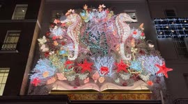 Dior has transformed Bond Street in London into a marine wonderland with its 2024 Christmas display