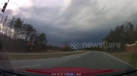 Close Call: Speeding Vehicle Overtakes Driver on Motorway Almost Resulting in a Collision