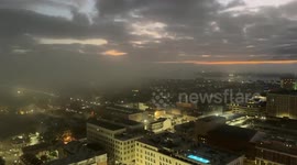 US: Fog Covers New Orleans Sky, Dense Fog Advisory Issued