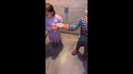 Sister Awed By Cool Lizard