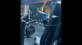 Rope and resolve: A confounding fitness regimen spotted in gym