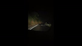 Accident: Driver Hitting a Rock When Taking a Left Turn