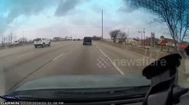 WTF Moment: Random Object Smashes Into Driver's Front Bumper