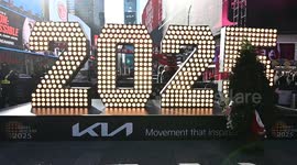 US: 2025 New Year's Eve Numerals Arrive In Times Square