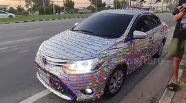 Humbug! Russian driver fined for decorating his car with Christmas lights