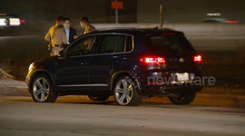 US, Los Angeles: East Los Angeles Several Cars Damaged After Striking Debris On Freeway