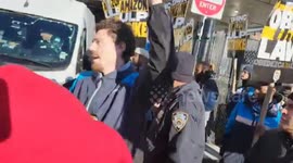 US: NYPD officers are union-busting for Amazon while workers strike for recognition of their right to collectively bargain at work