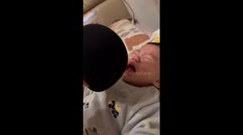 Chinese baby hilariously reacts to own crying