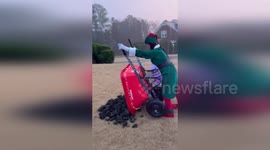 PETA protesters clash with police as they dump coal on Shriners CEO’s lawn